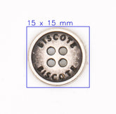 Klassieke Metalen BISCOTE Knoop 15x15 mm Knopen KNP00147